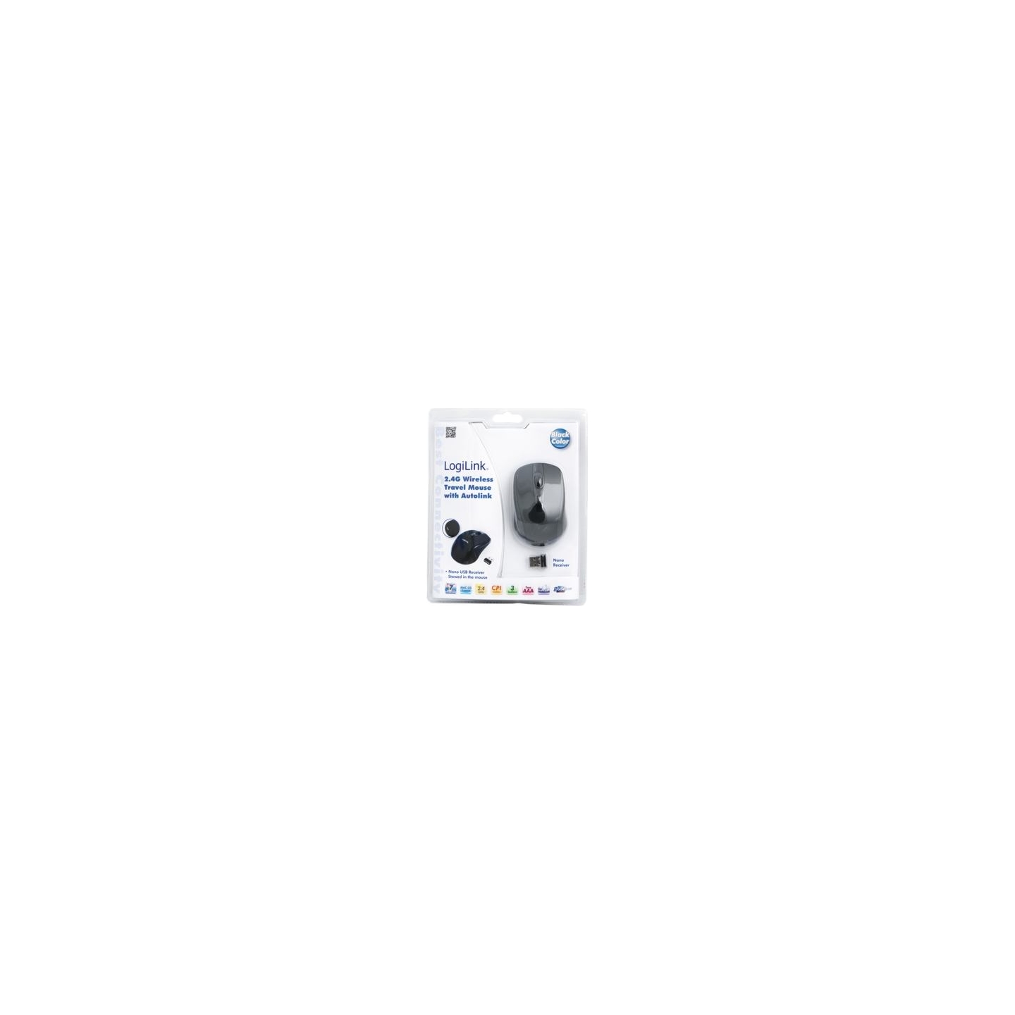 Logilink | Maus optisch Funk 2.4 GHz | wireless | 2.4GH wireless mini mouse with autolink | Black