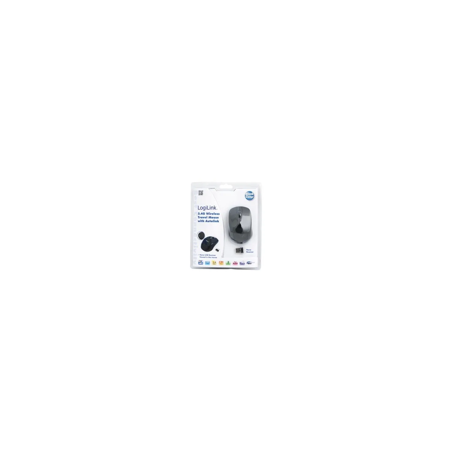 Logilink | Maus optisch Funk 2.4 GHz | wireless | 2.4GH wireless mini mouse with autolink | Black