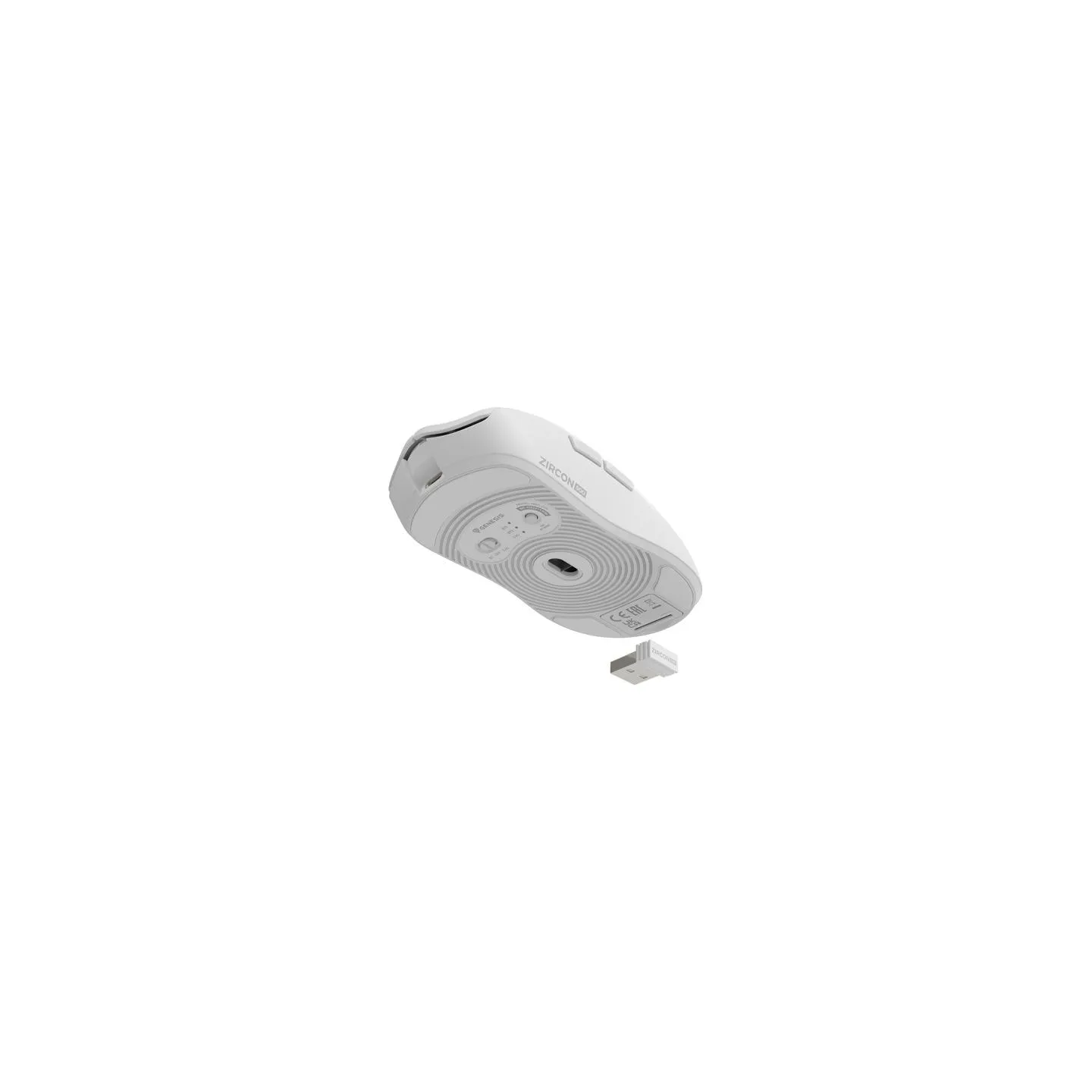 Genesis Zircon 500 | Gaming Mouse | Wireless/Wired | 2.4 GHz, Bluetooth, USB | White