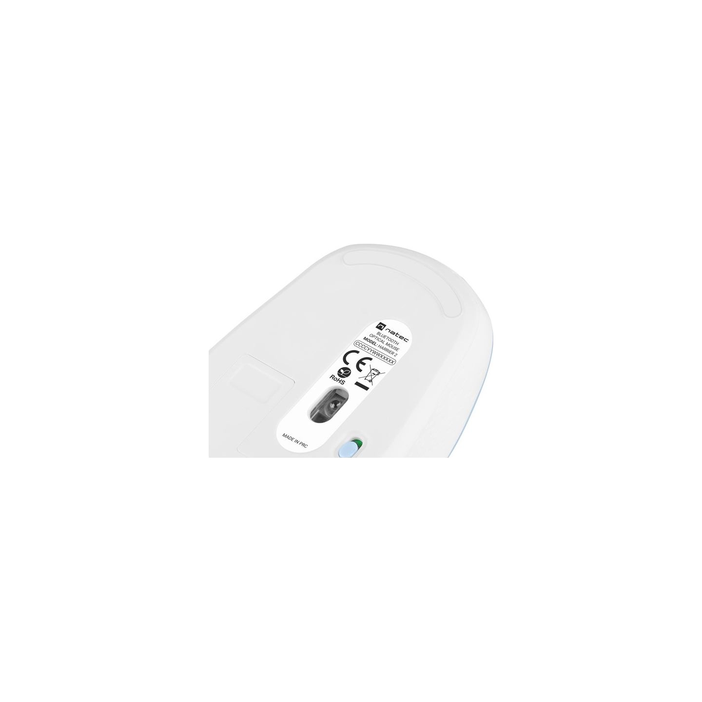 Natec | Mouse | Harrier 2 | Wireless | Bluetooth | White/Blue