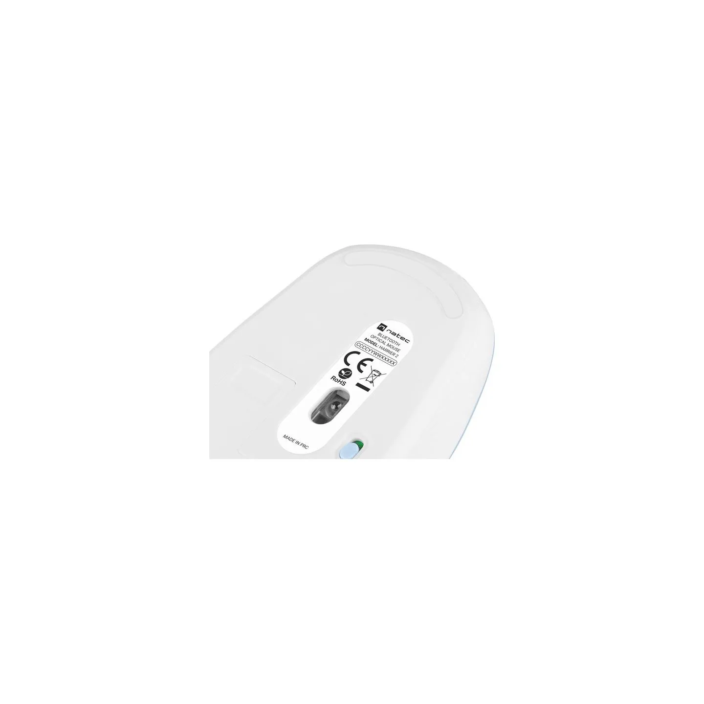 Natec | Mouse | Harrier 2 | Wireless | Bluetooth | White/Blue