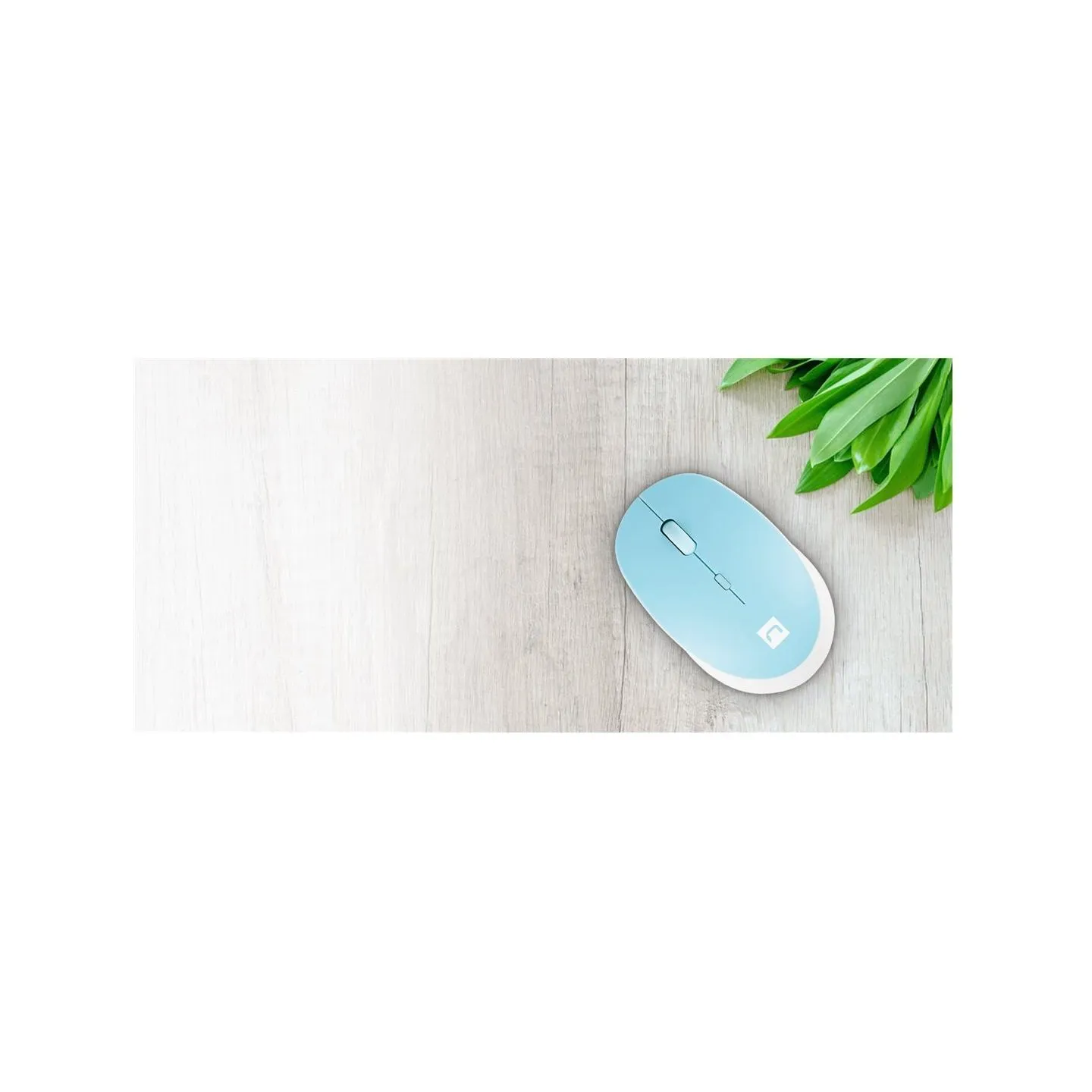 Natec | Mouse | Harrier 2 | Wireless | Bluetooth | White/Blue