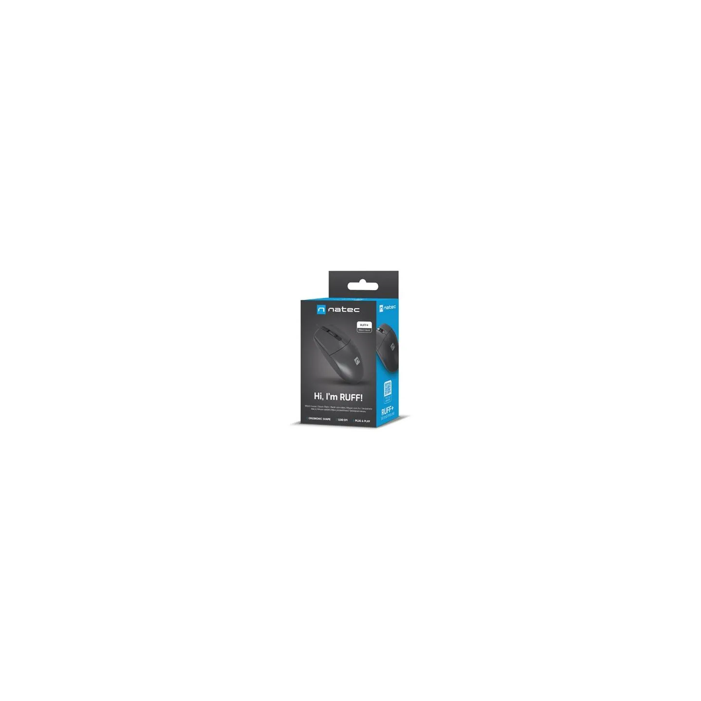 Natec | Mouse | Ruff Plus | Wired | Black
