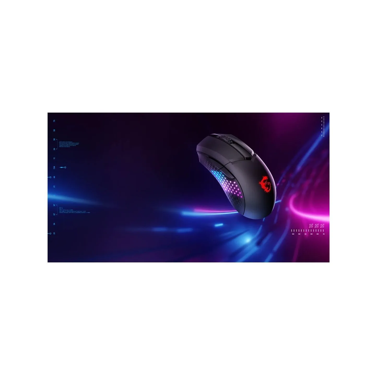 MSI | Lightweight Wireless Gaming Mouse | GM51 | Wireless | Gaming Mouse | 2.4GHz | Black