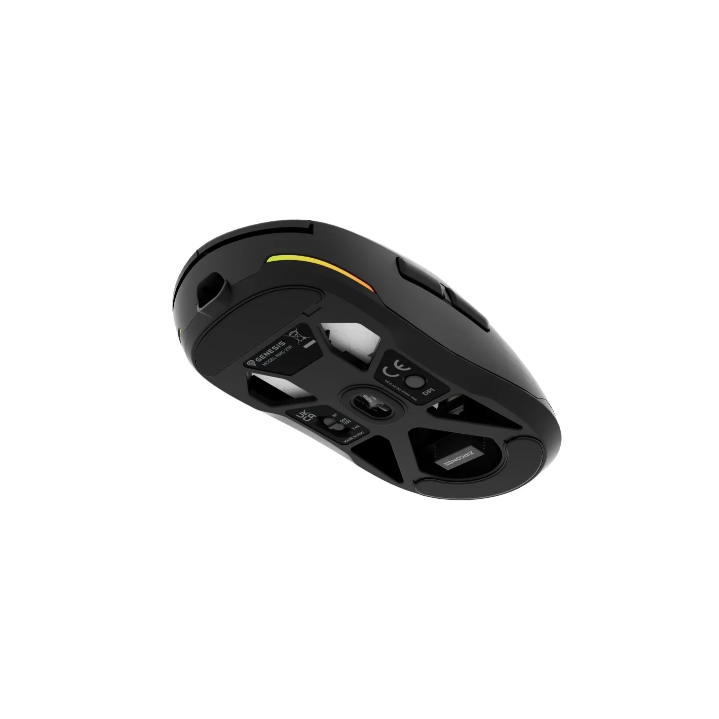 Genesis Gaming Mouse | Zircon 660 | Wired/Wireless | 2.4 GHz, Bluetooth, USB | Black
