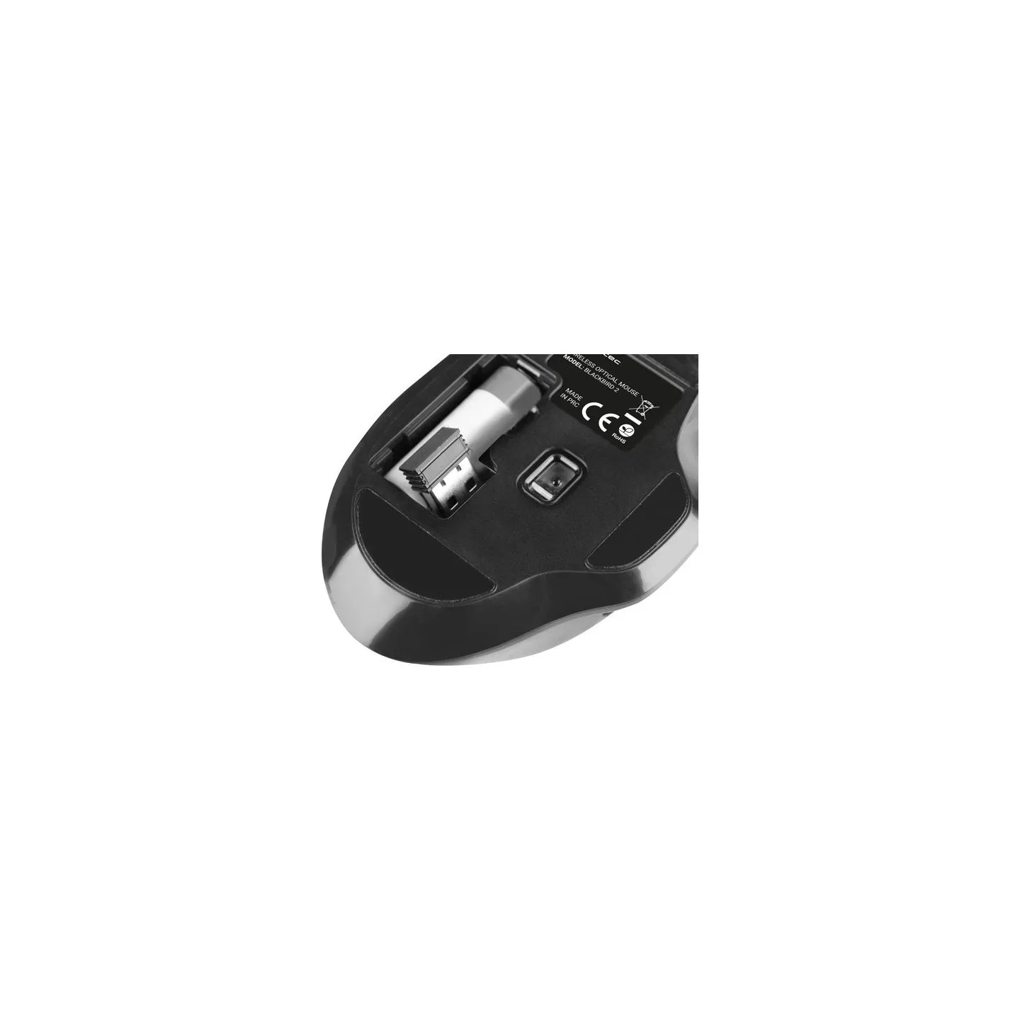 Natec Mouse, BlackBird 2, Silent, Wireless, 1600 DPI, Optical, Black | Natec | Mouse | Optical | Wireless | Black/Gray