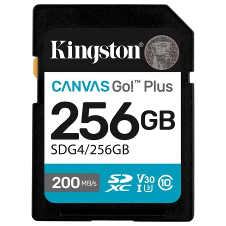 Kingston 256GB SDXC Canvas Go Plus Gen4