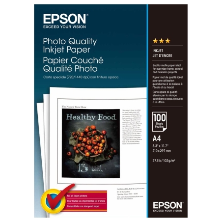 Epson Photo Quality Inkjet Paper - A4 - 100 sheets