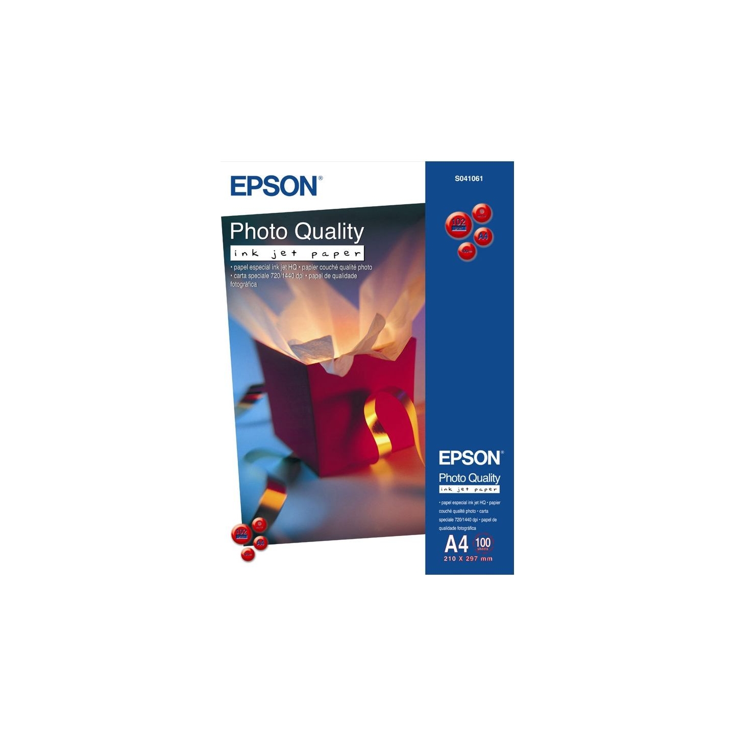 Epson Photo Quality Inkjet Paper - A4 - 100 sheets