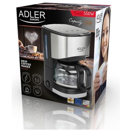 Adler | Coffee maker | AD 4407 | Drip | 550 W | Black