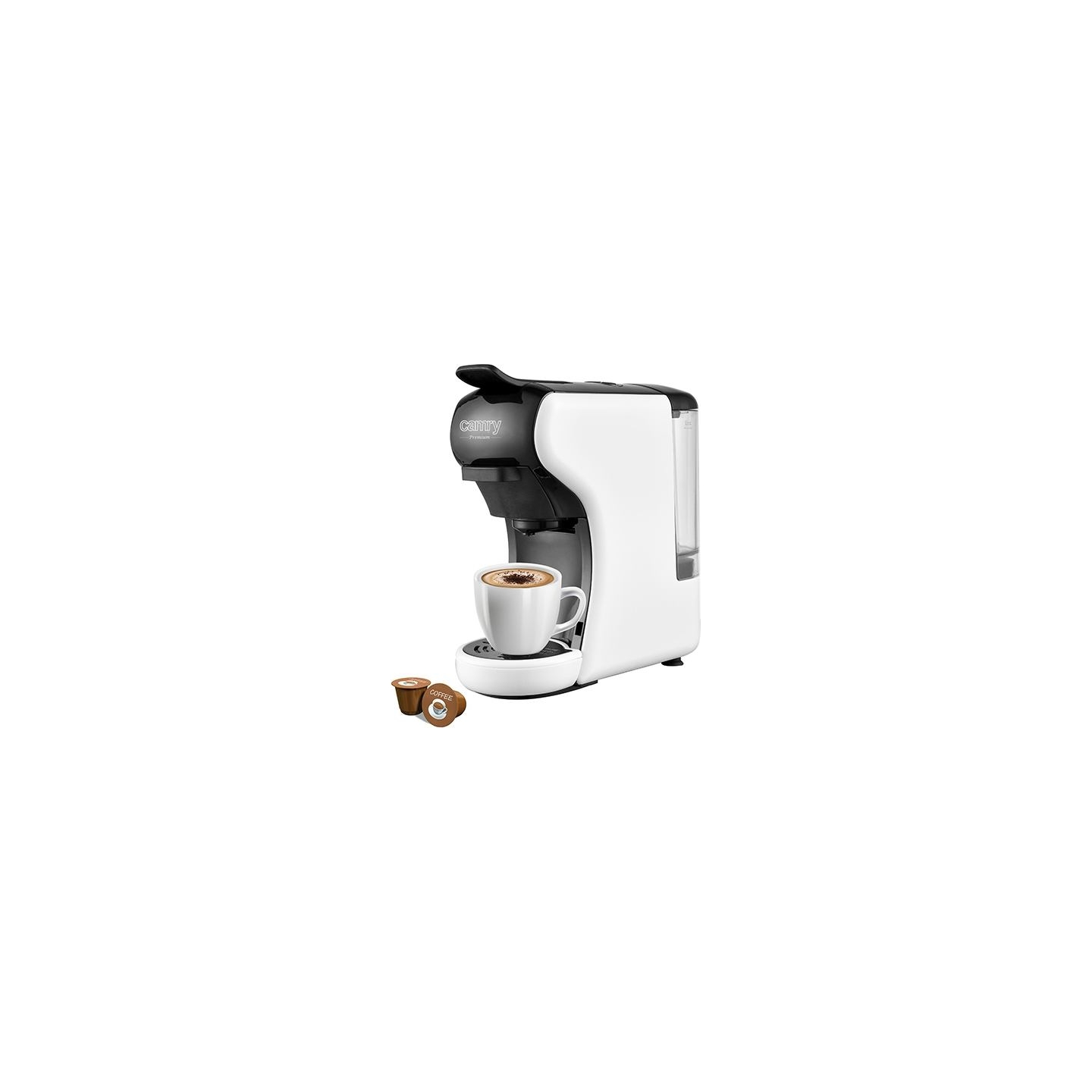Camry | Multi-capsule Espresso machine | CR 4414 | Pump pressure 19 bar | Ground/Capsule | 1450 W | White/Black