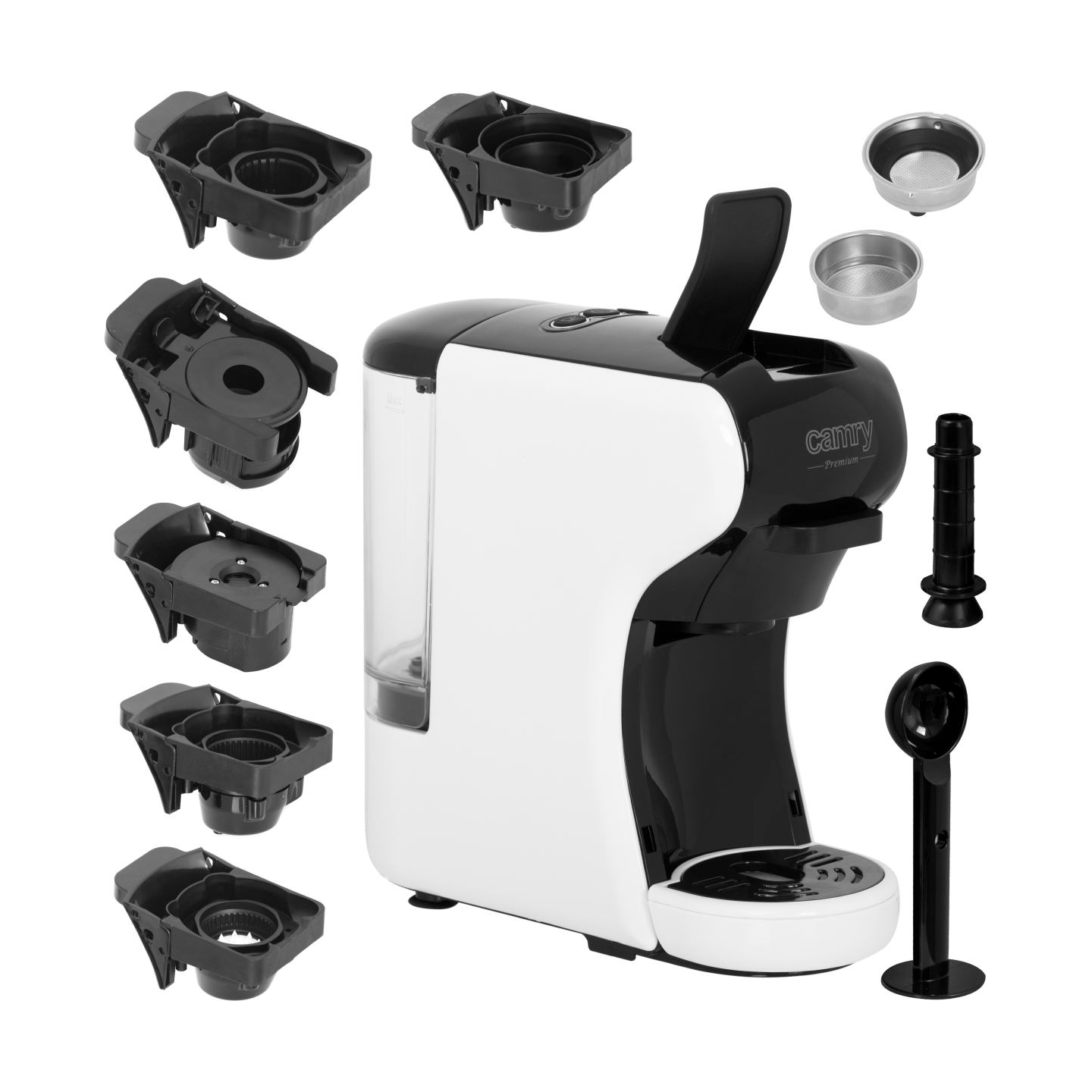 Camry | Multi-capsule Espresso machine | CR 4414 | Pump pressure 19 bar | Ground/Capsule | 1450 W | White/Black