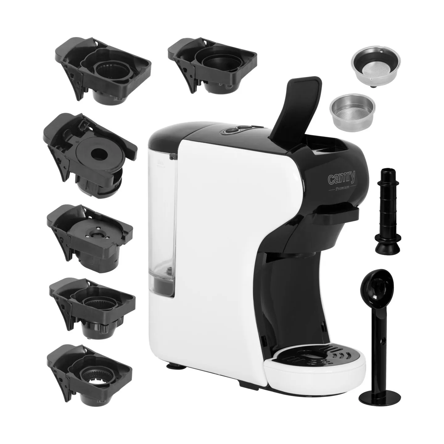 Camry | Multi-capsule Espresso machine | CR 4414 | Pump pressure 19 bar | Ground/Capsule | 1450 W | White/Black