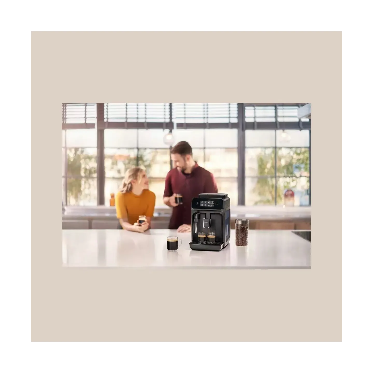 Philips | Espresso Coffee maker | EP1220/00 | Pump pressure 15 bar | Built-in milk frother | Fully automatic | 1500 W | Black