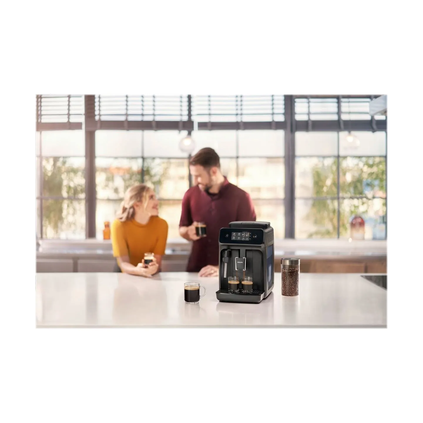 Philips | Espresso Coffee maker | EP1220/00 | Pump pressure 15 bar | Built-in milk frother | Fully automatic | 1500 W | Black