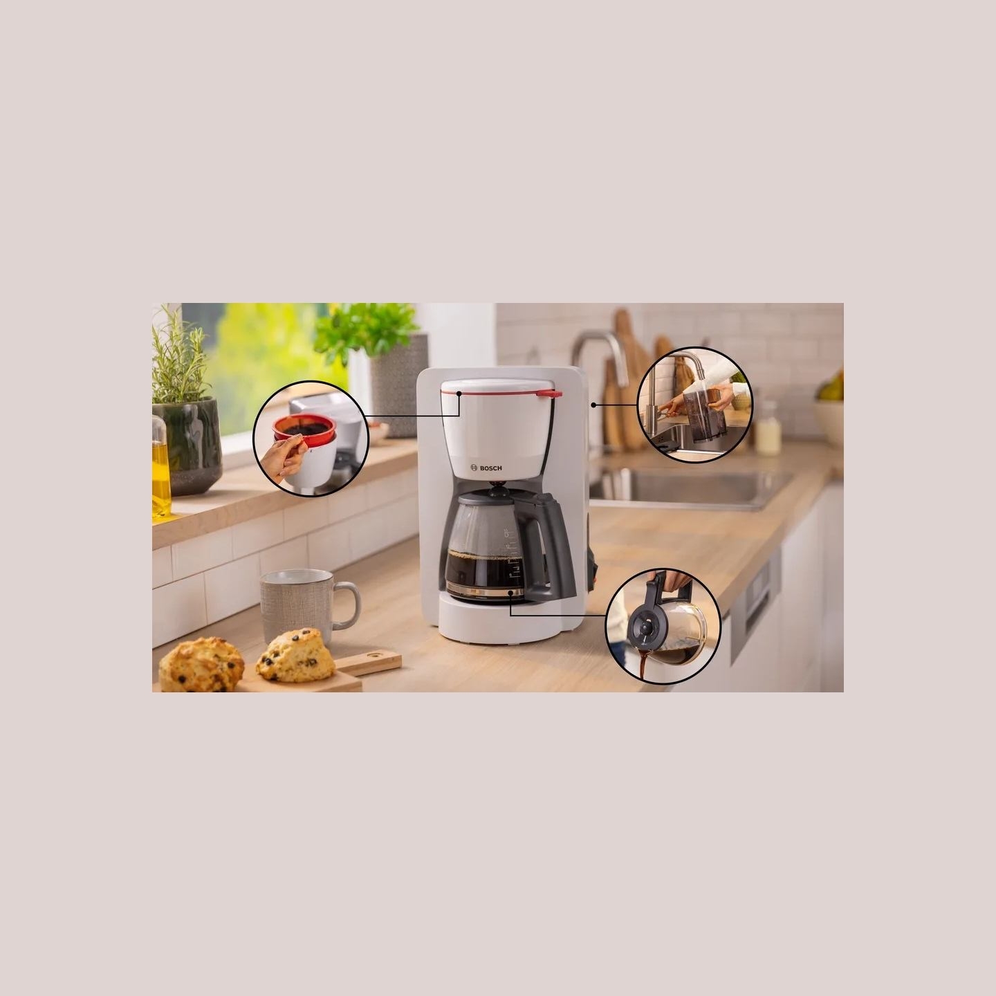 Bosch Coffee machine MyMoment TKA2M111 white