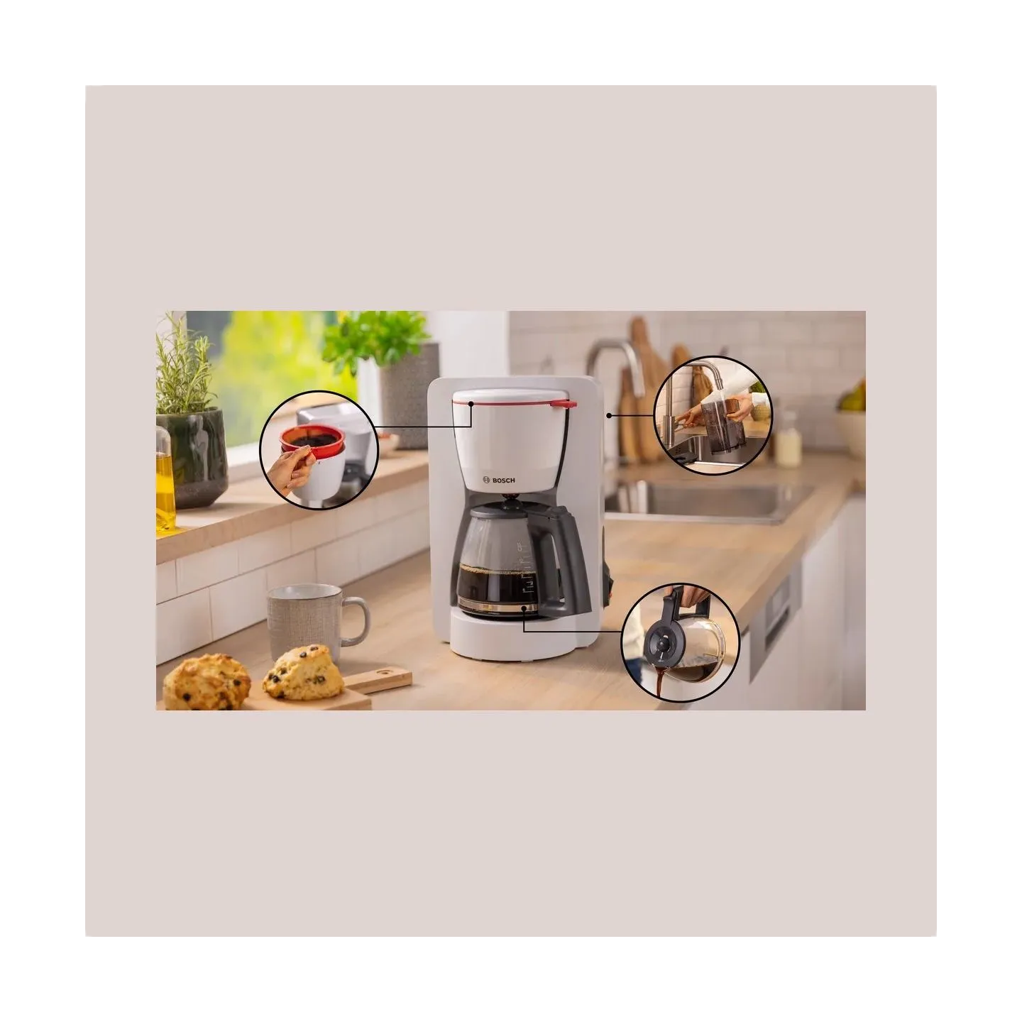 Bosch Coffee machine MyMoment TKA2M111 white