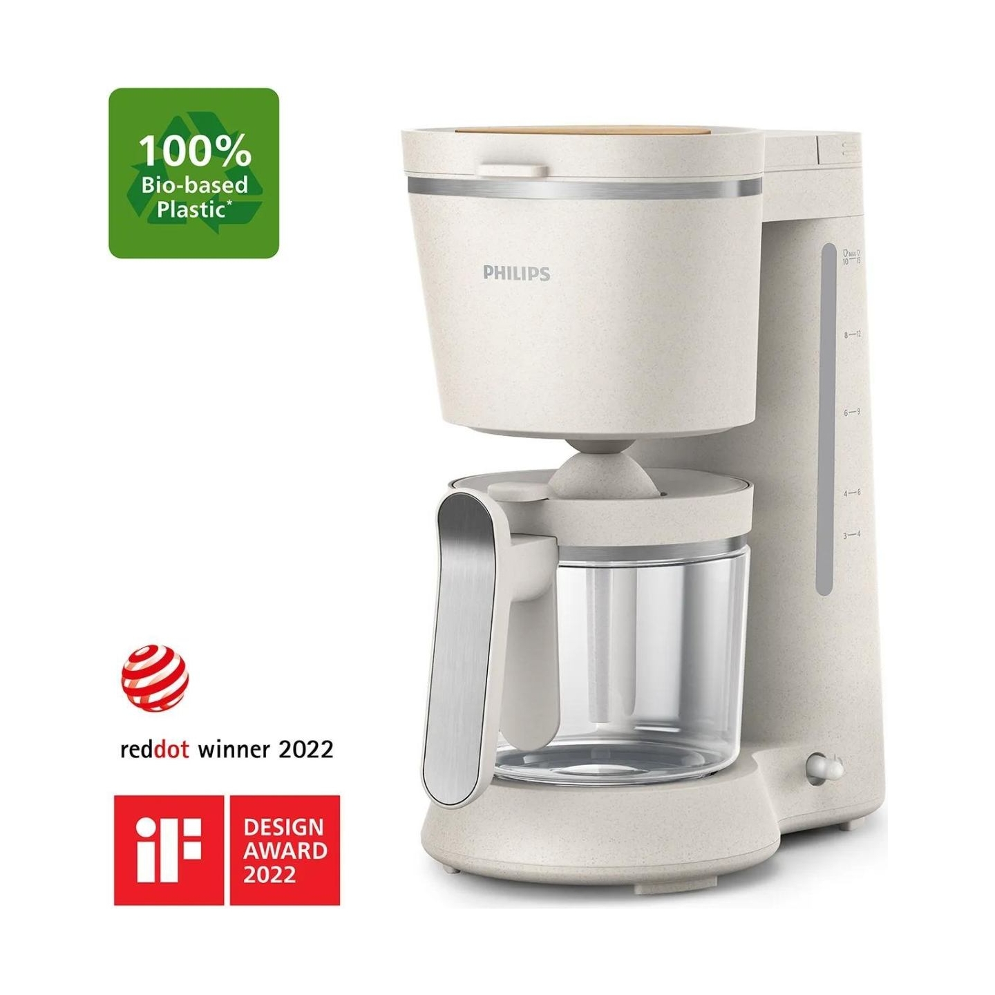 Philips Eco Conscious Edition Drip Filter Coffee Machine HD5120/00, 1.2L / HD5120/00