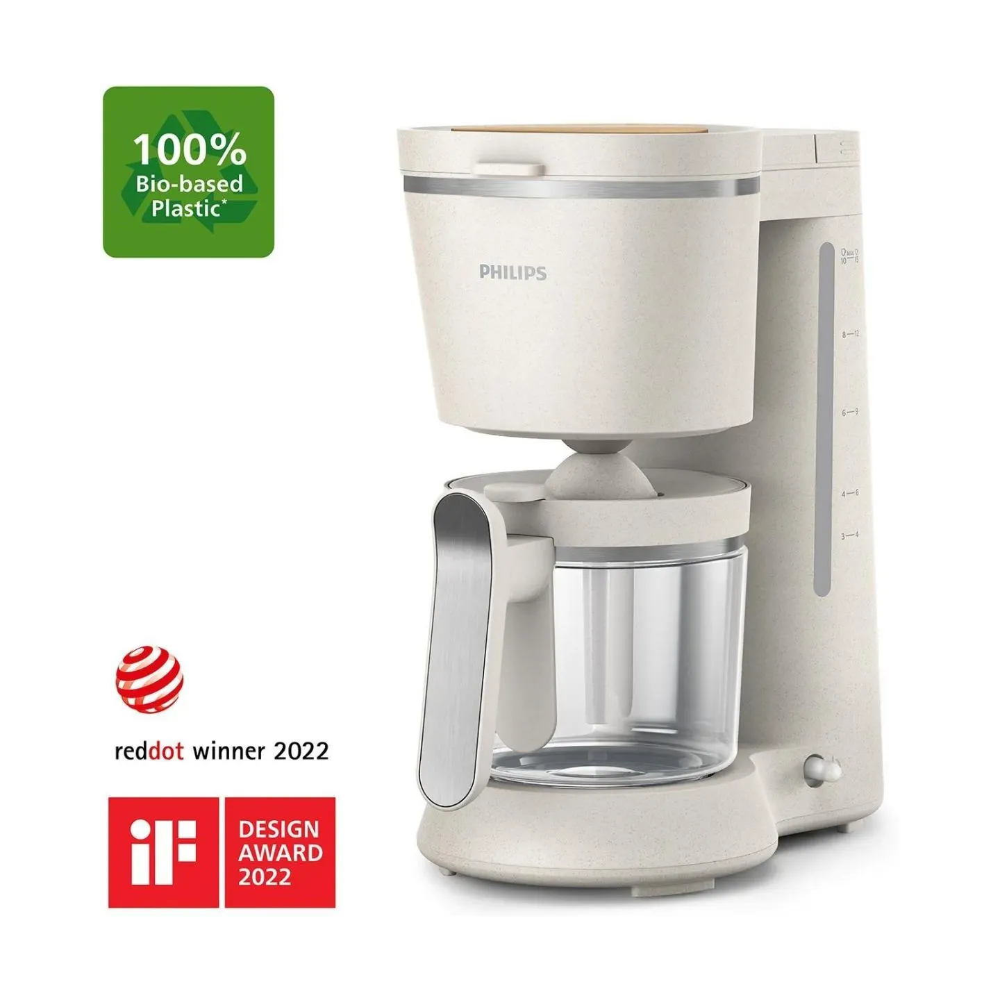 Philips Eco Conscious Edition Drip Filter Coffee Machine HD5120/00, 1.2L / HD5120/00