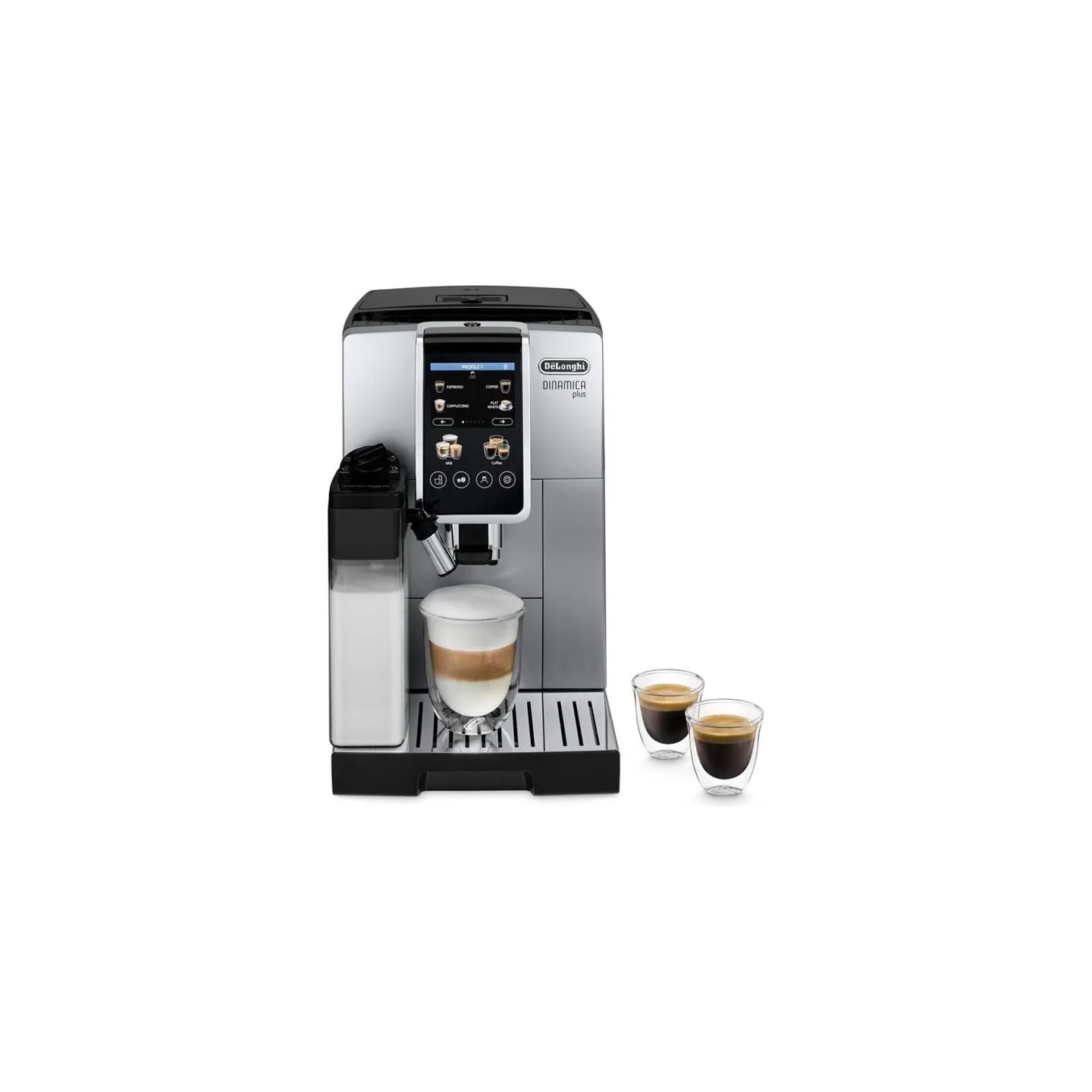 Delonghi | Coffee Maker | Dinamica Plus ECAM380.85.SB | Pump pressure 15 bar | Built-in milk frother | Automatic | 1450 W | Stai