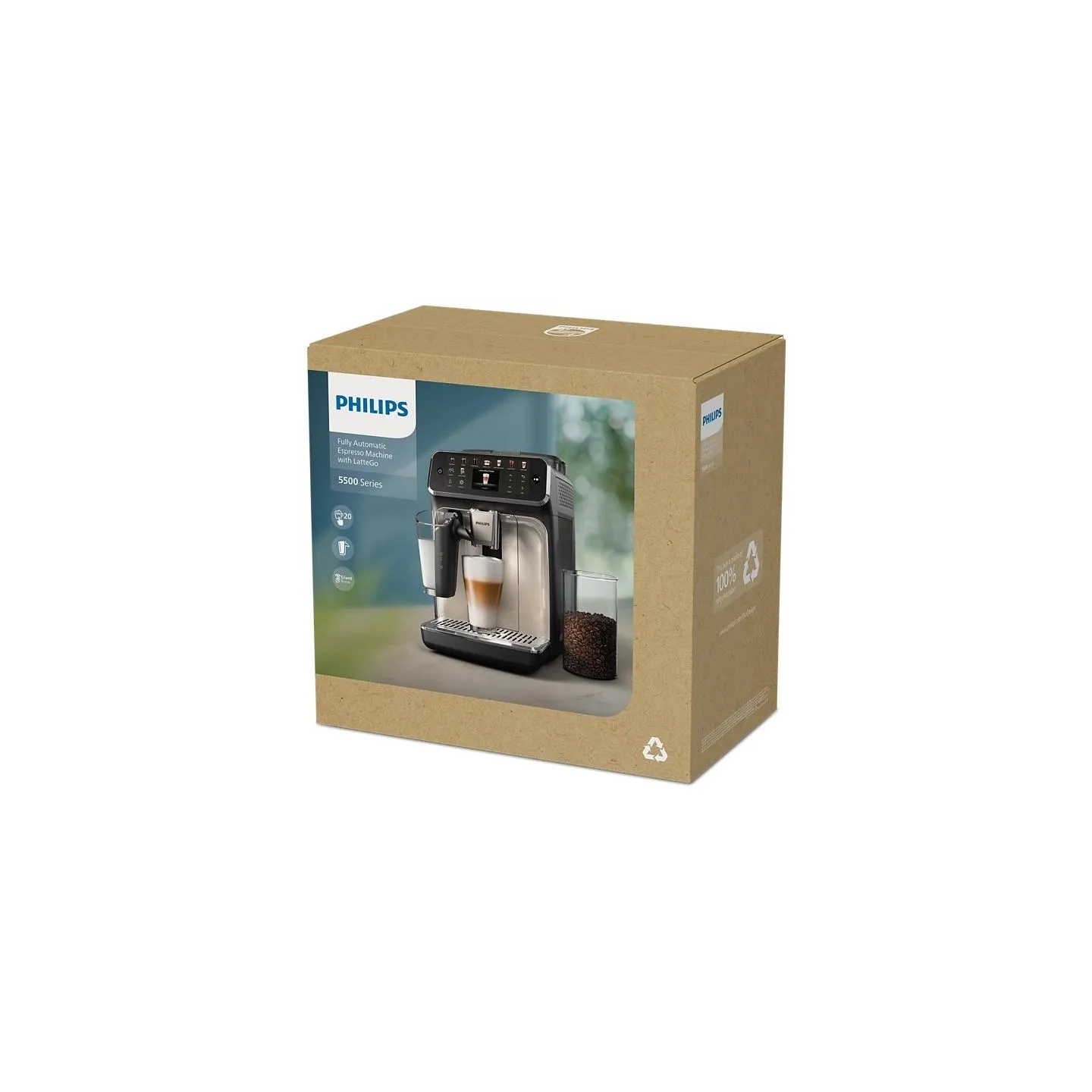 Philips | Coffee maker | EP5541/50 | Pump pressure 15 bar | Built-in milk frother | Fully Automatic | 1500 W | Black