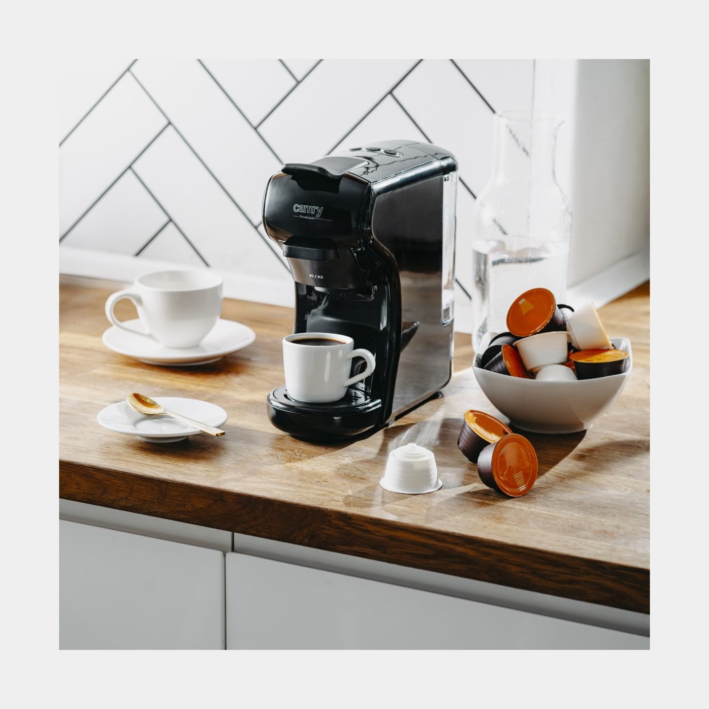 Camry Multi-capsule espresso machine | CR 4414bb | Pump pressure 19 bar | Capsule | 1450 W | Black