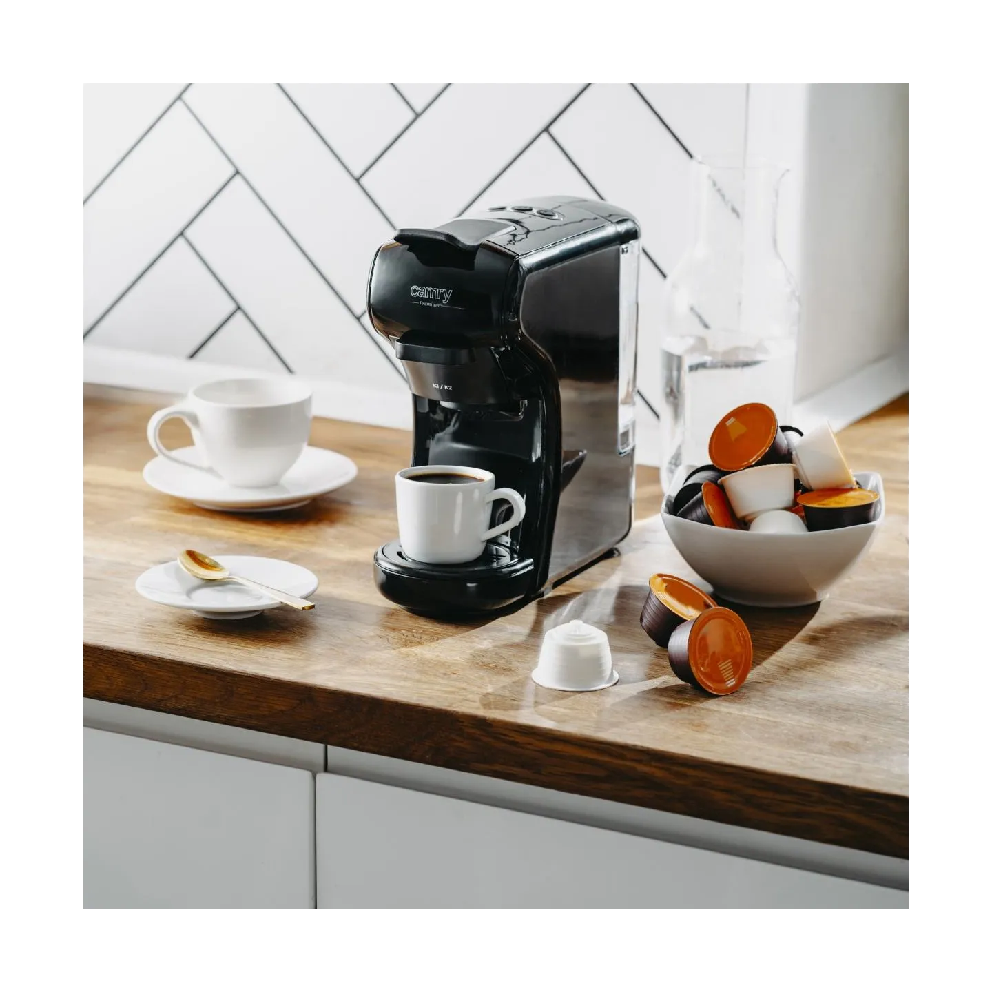 Camry Multi-capsule espresso machine | CR 4414bb | Pump pressure 19 bar | Capsule | 1450 W | Black