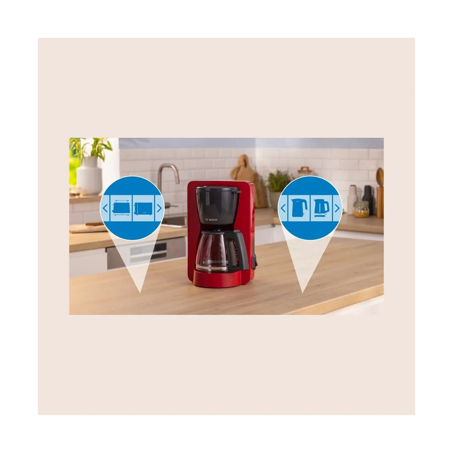 Bosch Coffee machine MyMoment TKA2M114 red