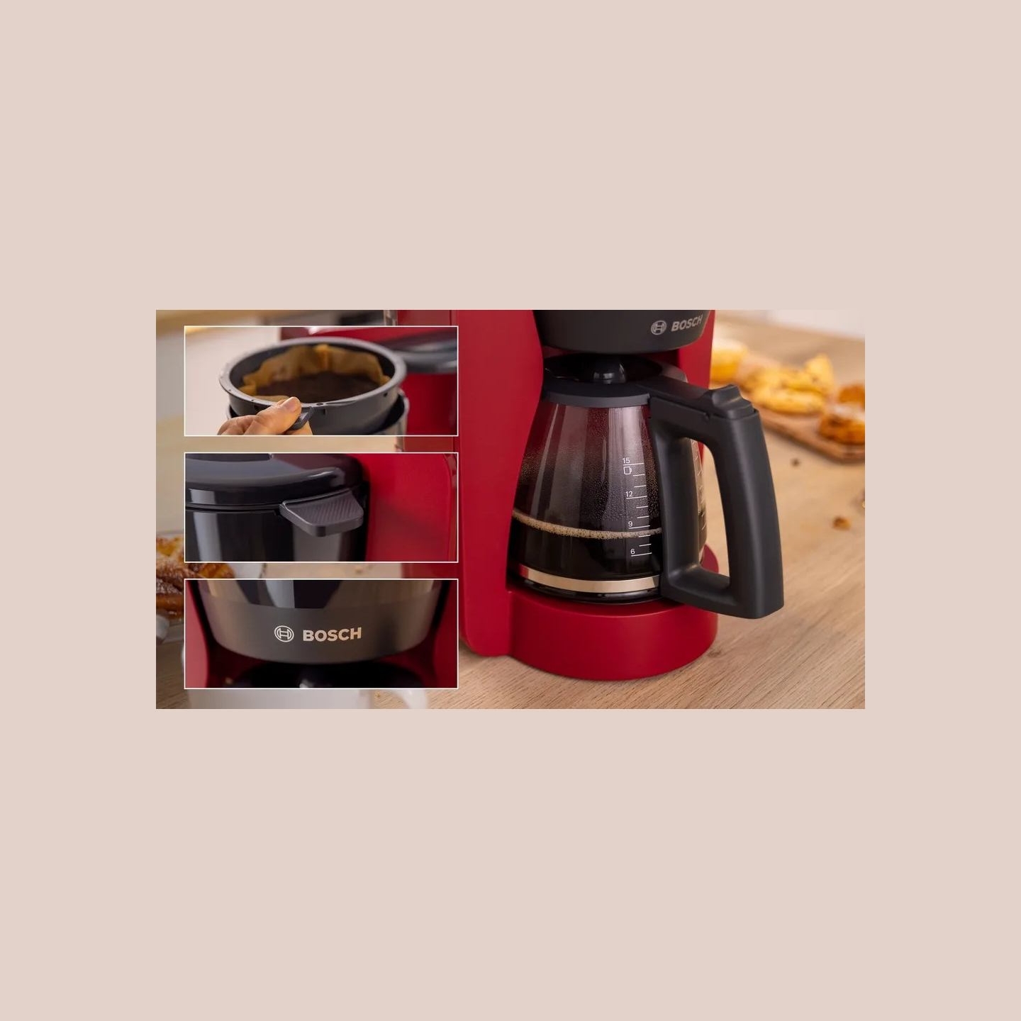 Bosch Coffee machine MyMoment TKA2M114 red