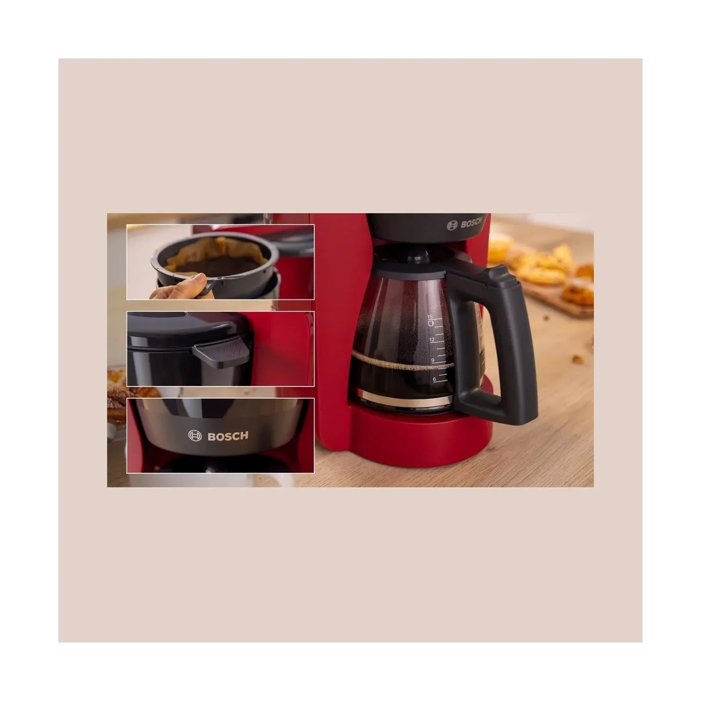 Bosch Coffee machine MyMoment TKA2M114 red