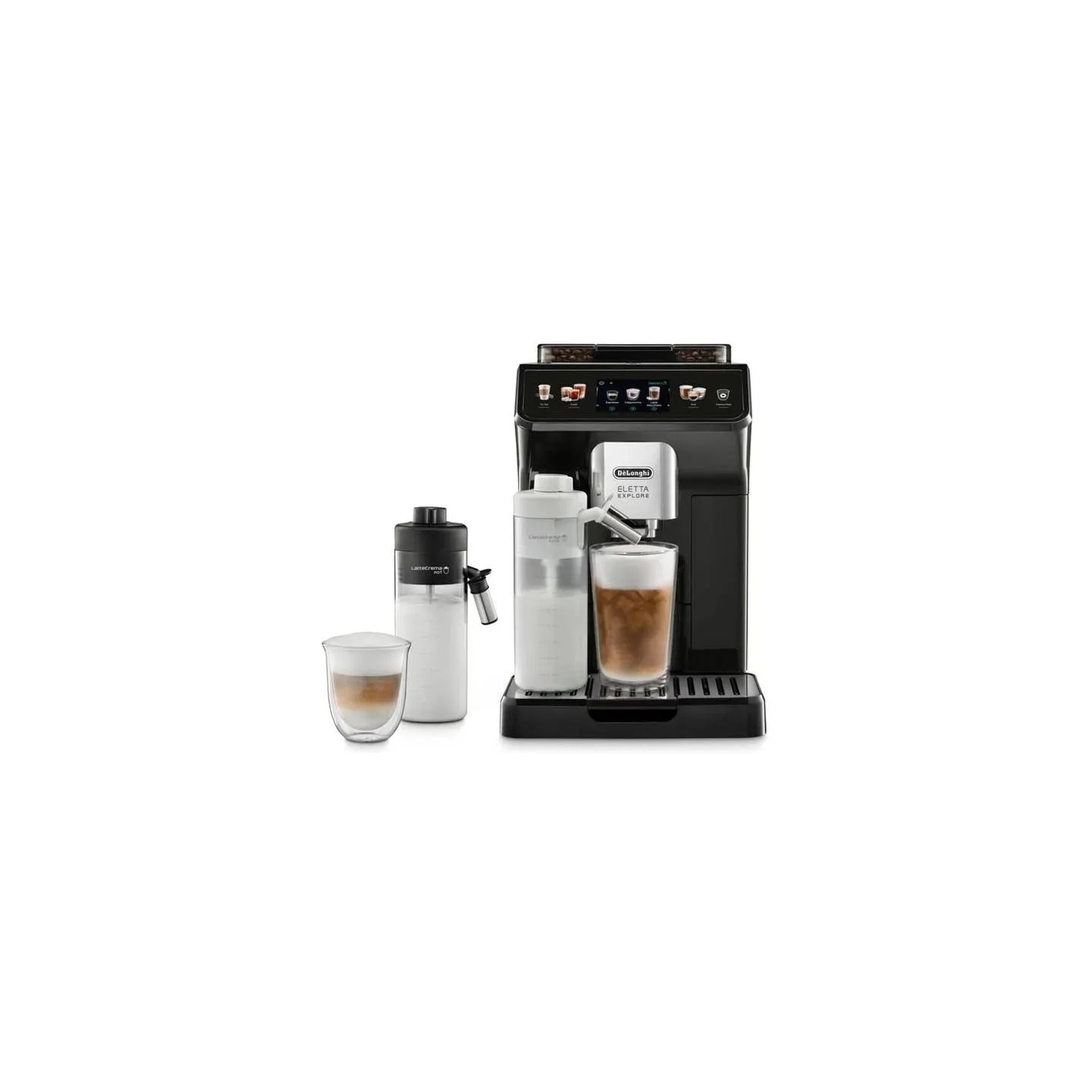 Delonghi Coffee Maker | ECAM450.55.G Eletta Explore | Pump pressure 19 bar | Built-in milk frother | Automatic | 1450 W | Grey