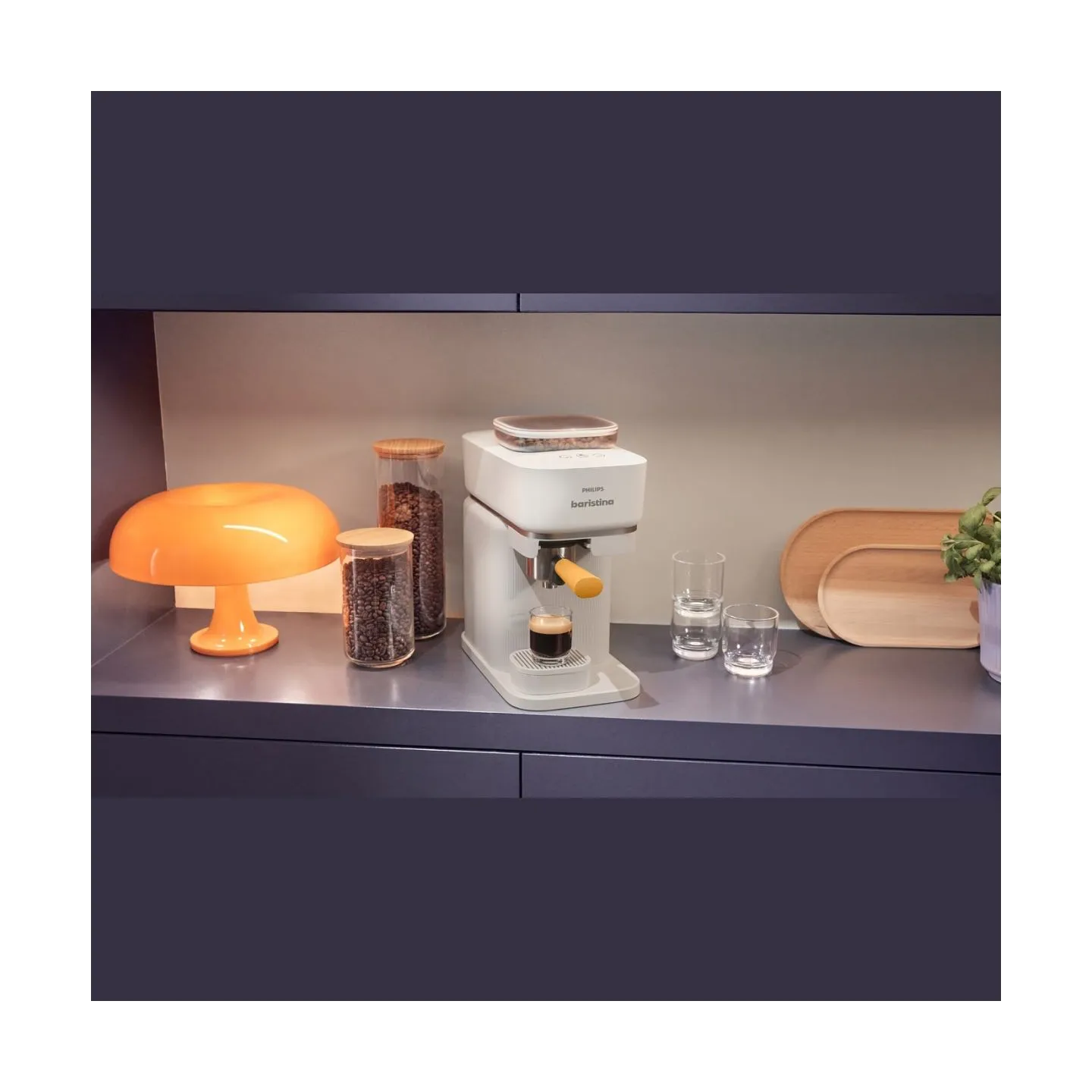 Philips Coffee maker | BAR300/03 Baristina | Pump pressure 16 bar | Semi-automatic | 122.8 W | White