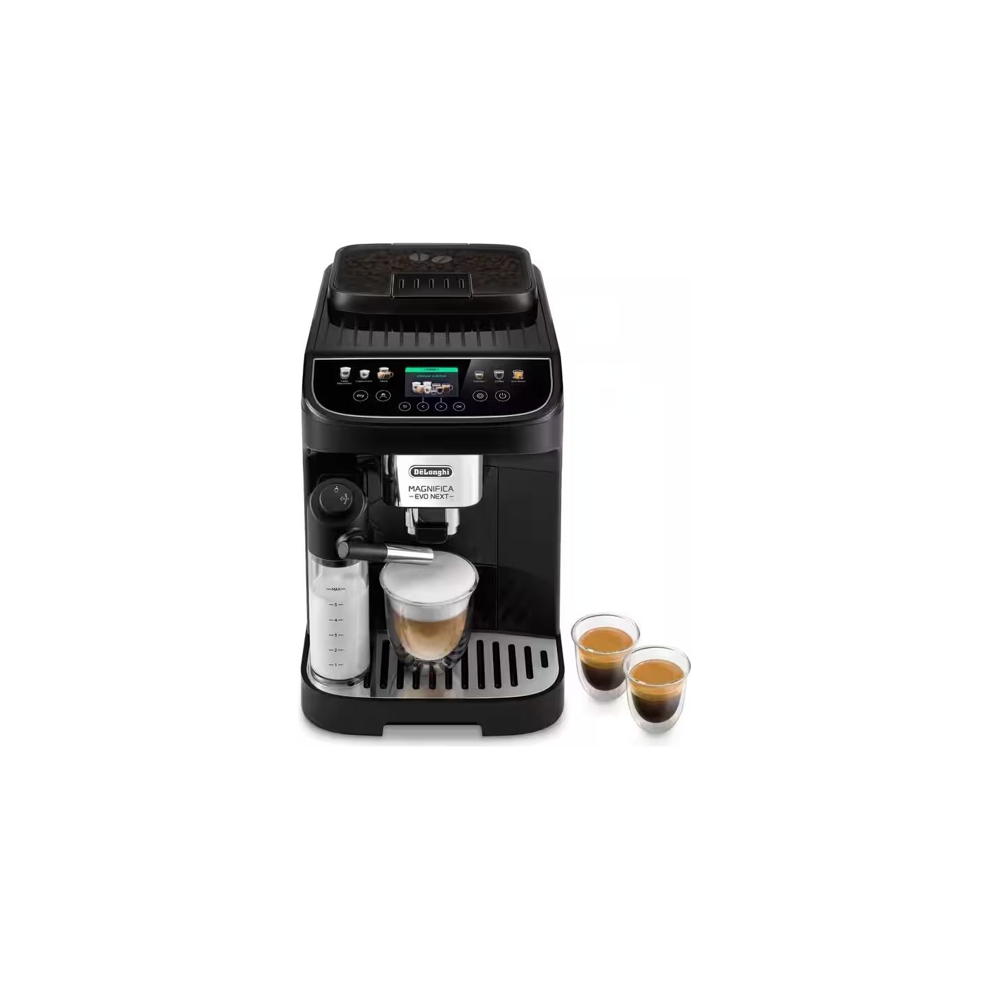 Delonghi Coffee maker | Magnifica Evo | Pump pressure 15 bar | Built-in milk frother | Automatic | 1450 W | Black
