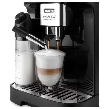 Delonghi Coffee maker | Magnifica Evo | Pump pressure 15 bar | Built-in milk frother | Automatic | 1450 W | Black