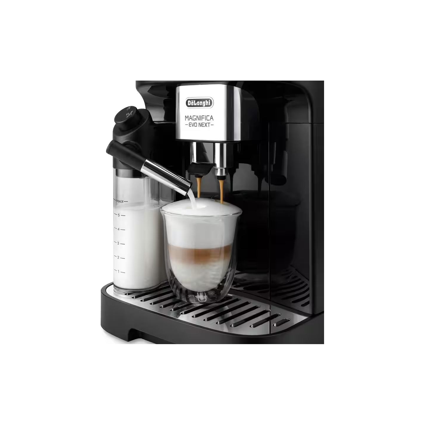 Delonghi Coffee maker | Magnifica Evo | Pump pressure 15 bar | Built-in milk frother | Automatic | 1450 W | Black