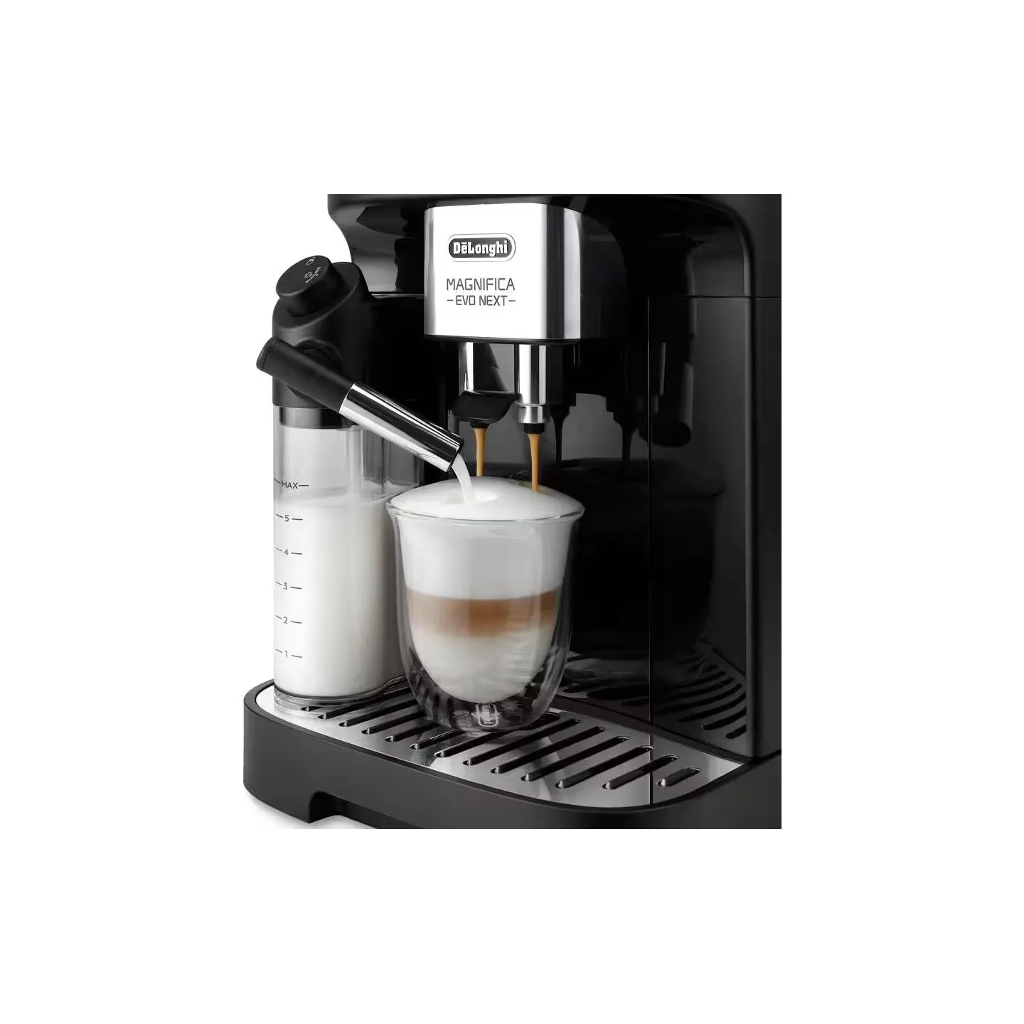 Delonghi Coffee maker | Magnifica Evo | Pump pressure 15 bar | Built-in milk frother | Automatic | 1450 W | Black
