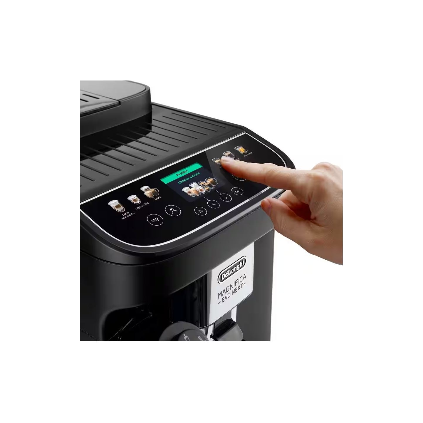 Delonghi Coffee maker | Magnifica Evo | Pump pressure 15 bar | Built-in milk frother | Automatic | 1450 W | Black