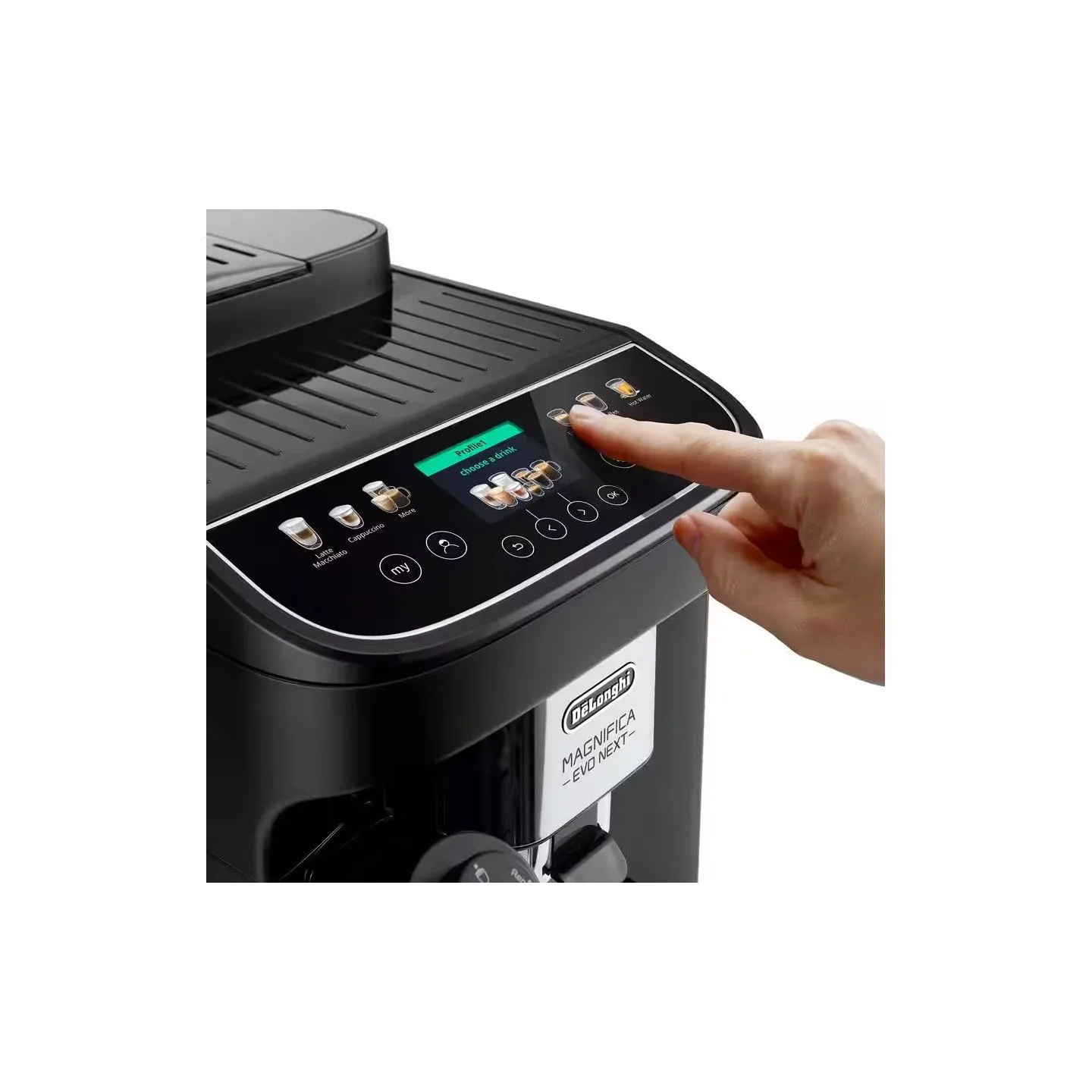 Delonghi Coffee maker | Magnifica Evo | Pump pressure 15 bar | Built-in milk frother | Automatic | 1450 W | Black