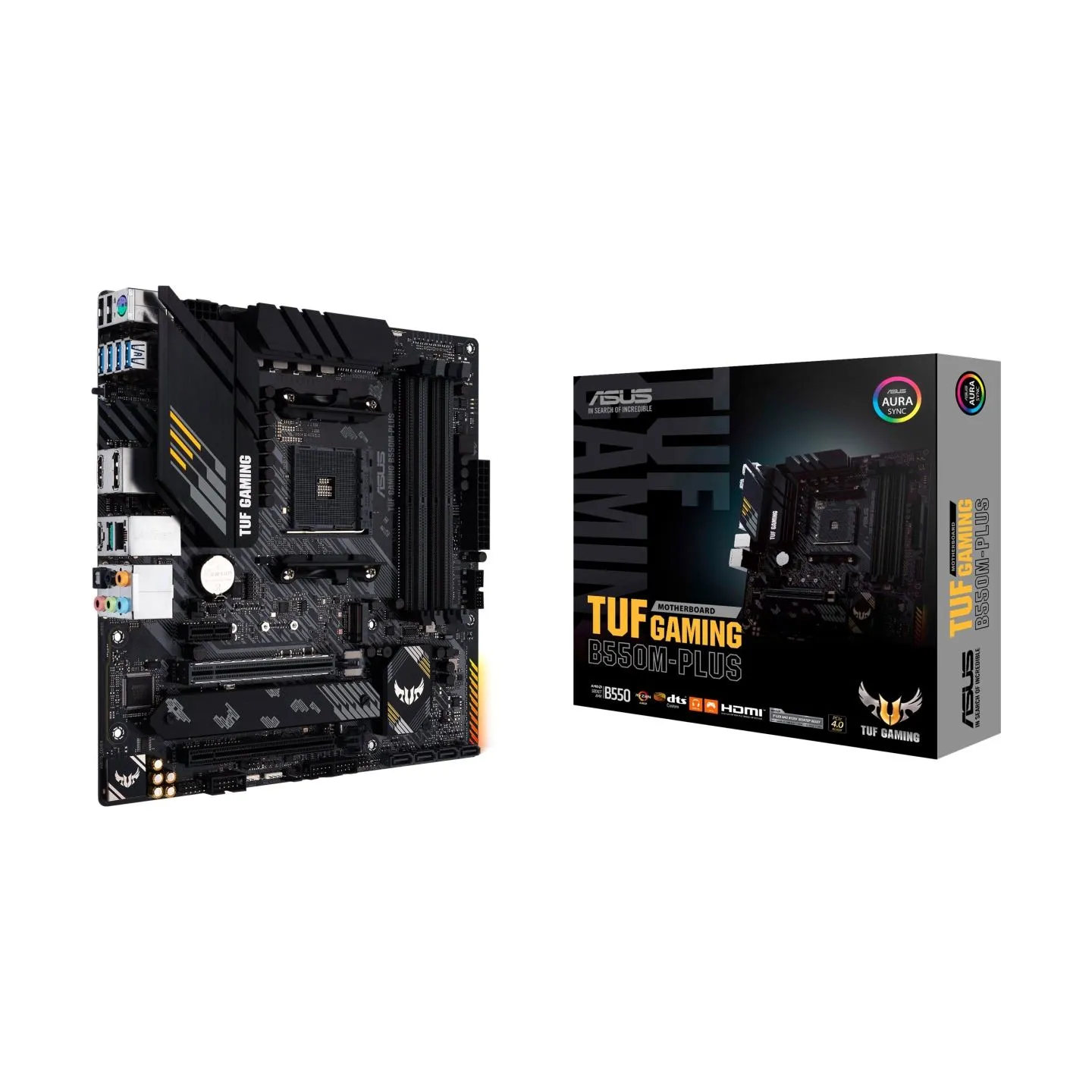 Asus | TUF Gaming B550M-Plus | Processor family AMD | Processor socket AM4 | DDR4 | Memory slots 4 | Chipset AMD B | Micro ATX