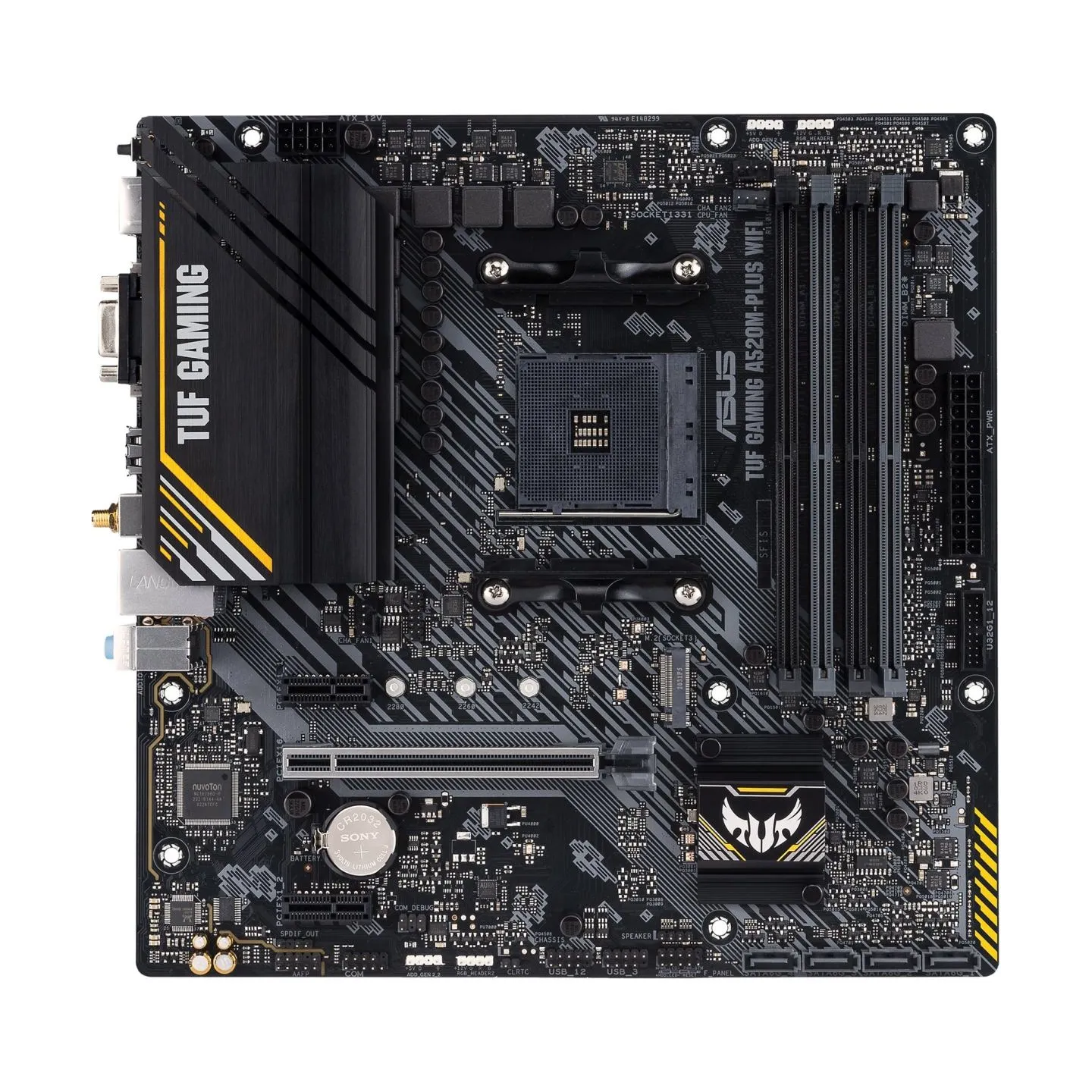 Asus | TUF GAMING A520M-PLUS | Processor family  AMD | Processor socket AM4 | DDR4 | Memory slots 4 | Supported hard disk drive 