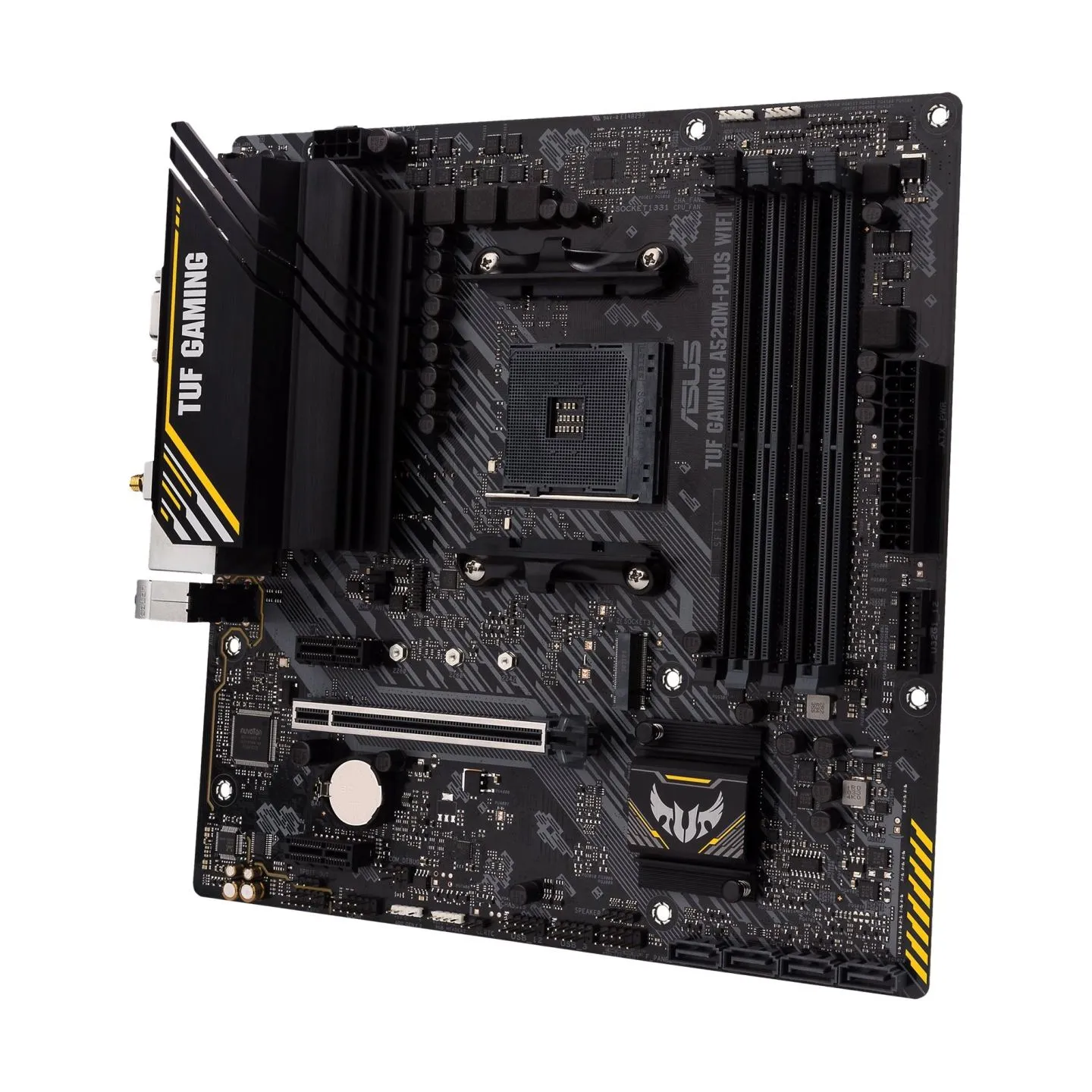 Asus | TUF GAMING A520M-PLUS | Processor family  AMD | Processor socket AM4 | DDR4 | Memory slots 4 | Supported hard disk drive 