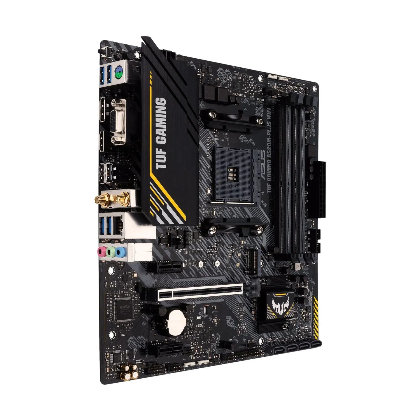 Asus | TUF GAMING A520M-PLUS | Processor family  AMD | Processor socket AM4 | DDR4 | Memory slots 4 | Supported hard disk drive 