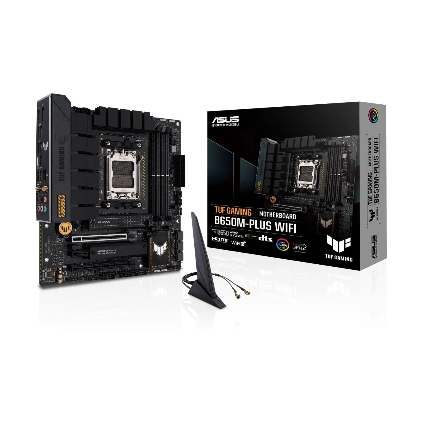 Asus | TUF GAMING B650M-PLUS WIFI | Processor family AMD | Processor socket AM5 | DDR5 DIMM | Memory slots 4 | Supported hard di