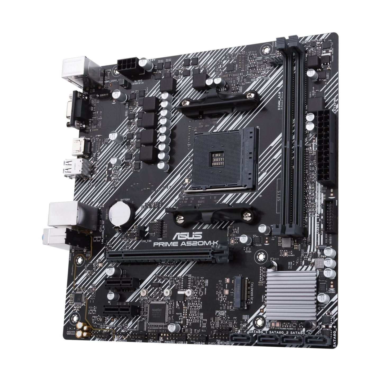 Asus | PRIME A520M-K | Processor family AMD | Processor socket AM4 | DDR4 | Memory slots 2 | Supported hard disk drive interface