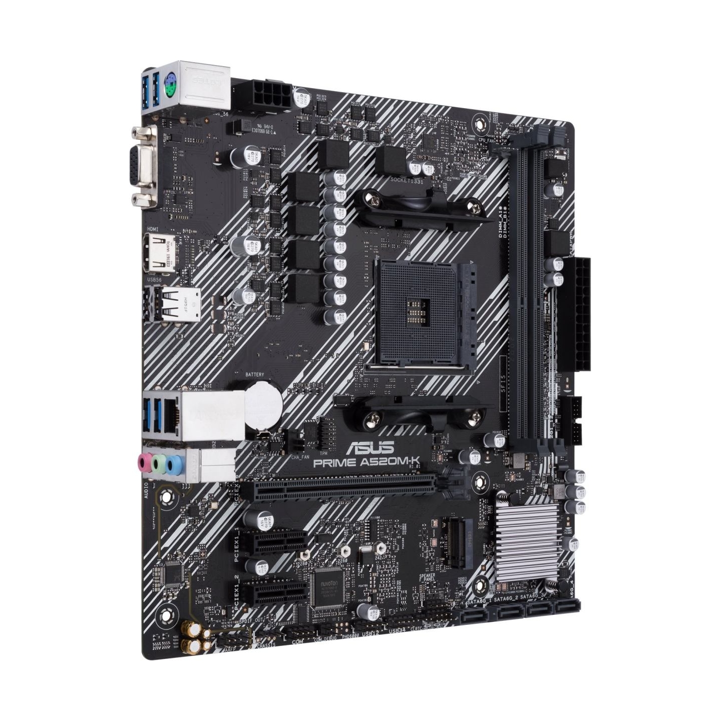 Asus | PRIME A520M-K | Processor family AMD | Processor socket AM4 | DDR4 | Memory slots 2 | Supported hard disk drive interface