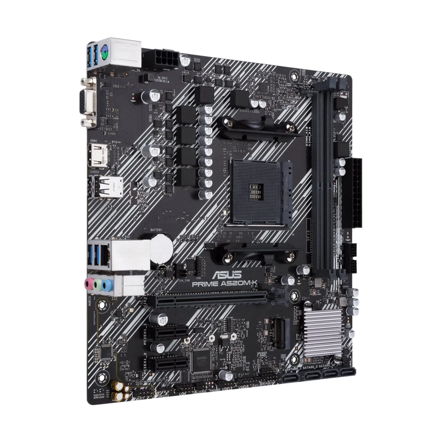 Asus | PRIME A520M-K | Processor family AMD | Processor socket AM4 | DDR4 | Memory slots 2 | Supported hard disk drive interface