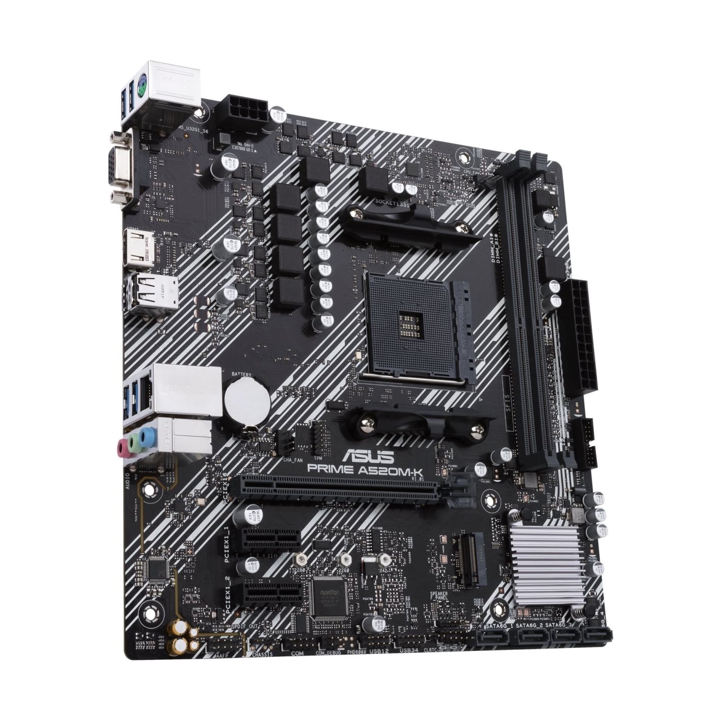 Asus | PRIME A520M-K | Processor family AMD | Processor socket AM4 | DDR4 | Memory slots 2 | Supported hard disk drive interface