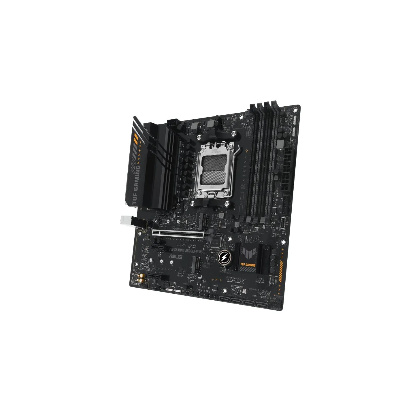 Asus | TUF GAMING A620M-PLUS | Processor family AMD | Processor socket AM5 | DDR5 DIMM | Memory slots 4 | Supported hard disk dr