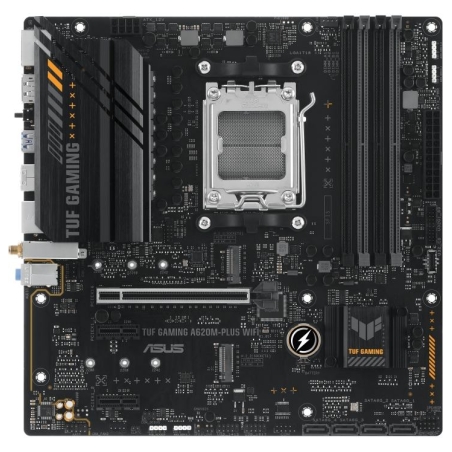 Asus | TUF GAMING A620M-PLUS WIFI | Processor family AMD | Processor socket AM5 | DDR5 DIMM | Memory slots 4 | Supported hard di