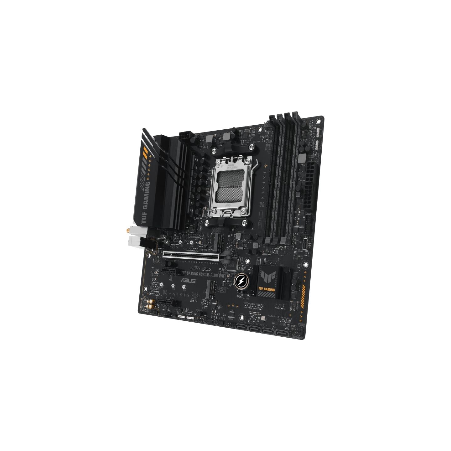 Asus | TUF GAMING A620M-PLUS WIFI | Processor family AMD | Processor socket AM5 | DDR5 DIMM | Memory slots 4 | Supported hard di